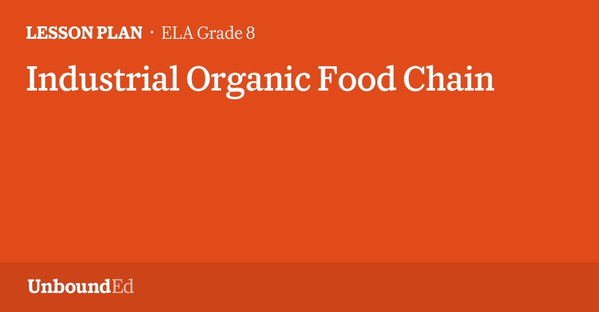 ELA G8 Industrial Organic Food Chain