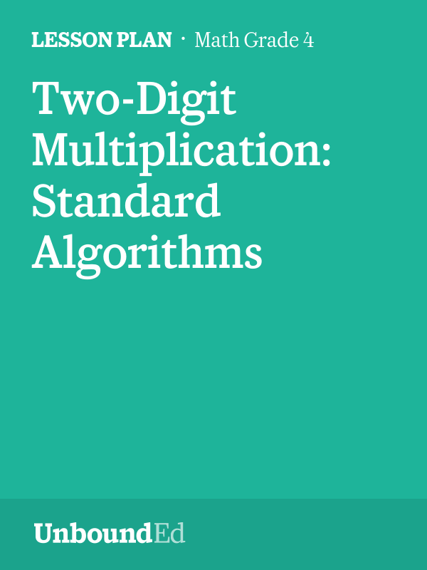 MATH G4 TwoDigit Multiplication Standard Algorithms
