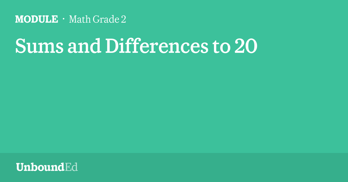 MATH G2 Sums and Differences to 20