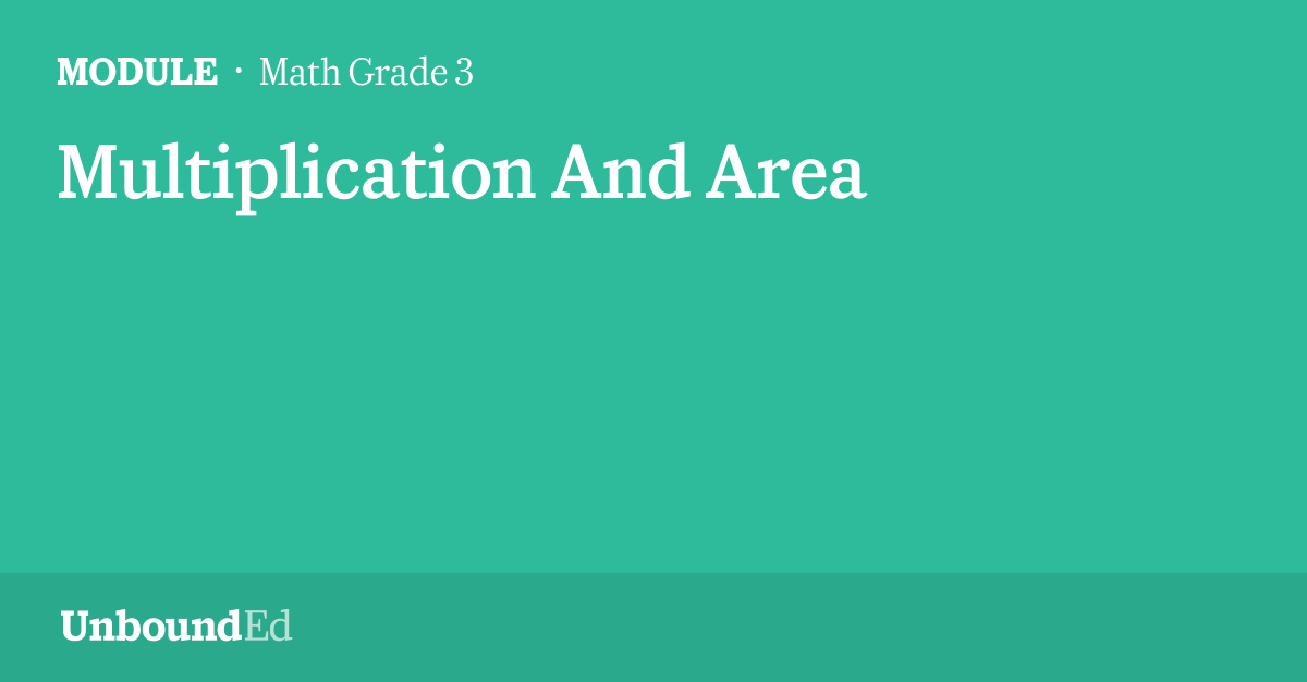 MATH G3: Multiplication And Area
