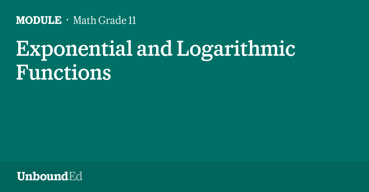 MATH G11: Exponential and Logarithmic Functions