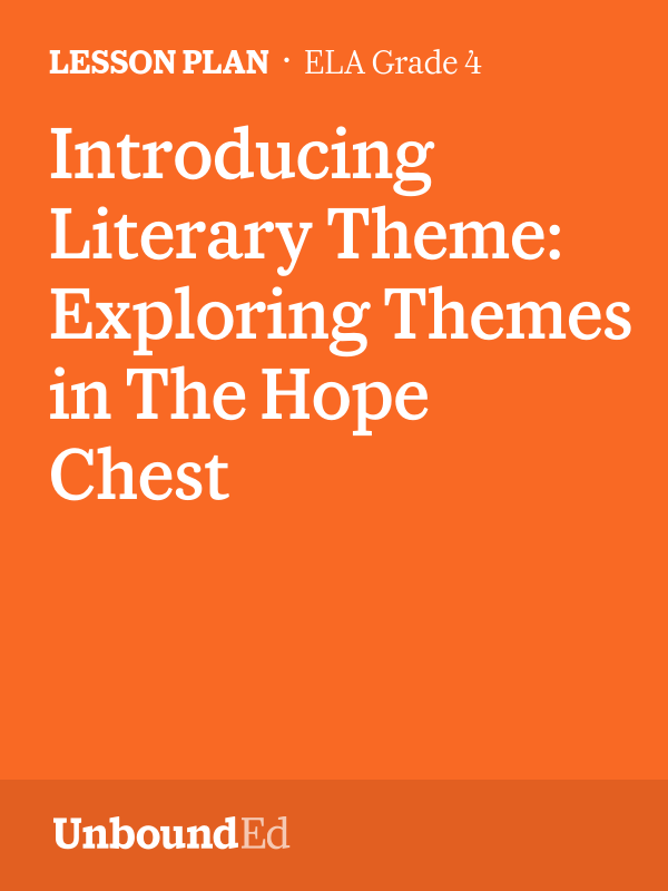 ELA G4 Introducing Literary Theme Exploring Themes in The Hope Chest